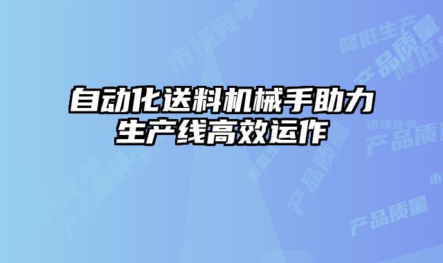 自动化送料机械手助力生产线高效运作