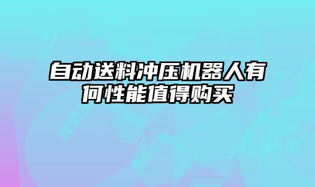 自动送料冲压机器人有何性能值得购买